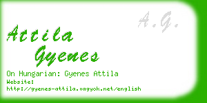 attila gyenes business card